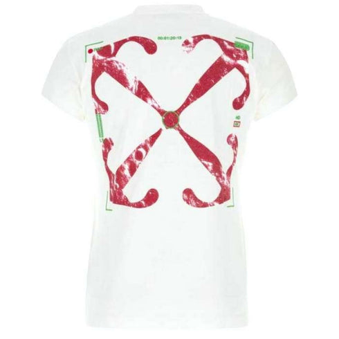 Off White Moon Cam Arrow Logo White T Shirt